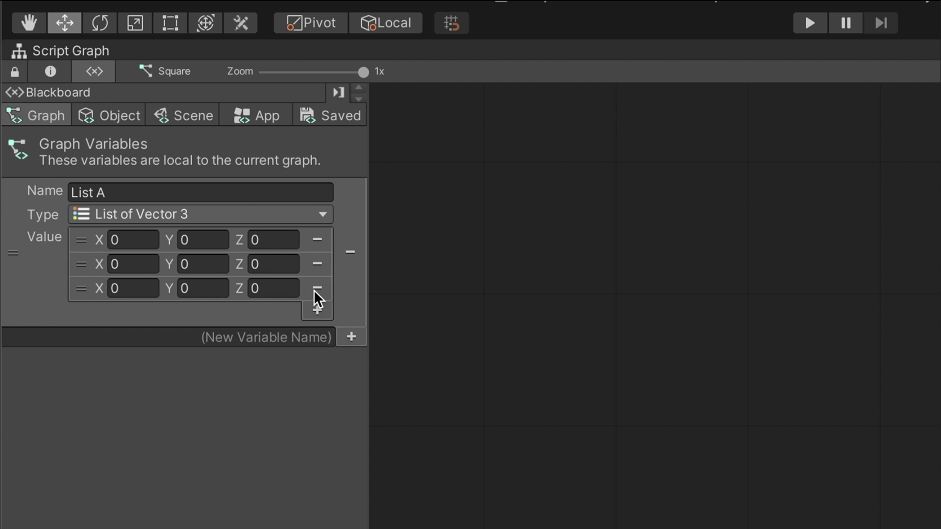 Unity Visual Scripting – Creating a List