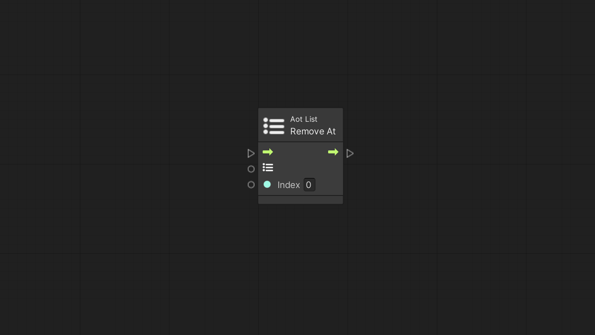Unity Visual Scripting – Remove At node