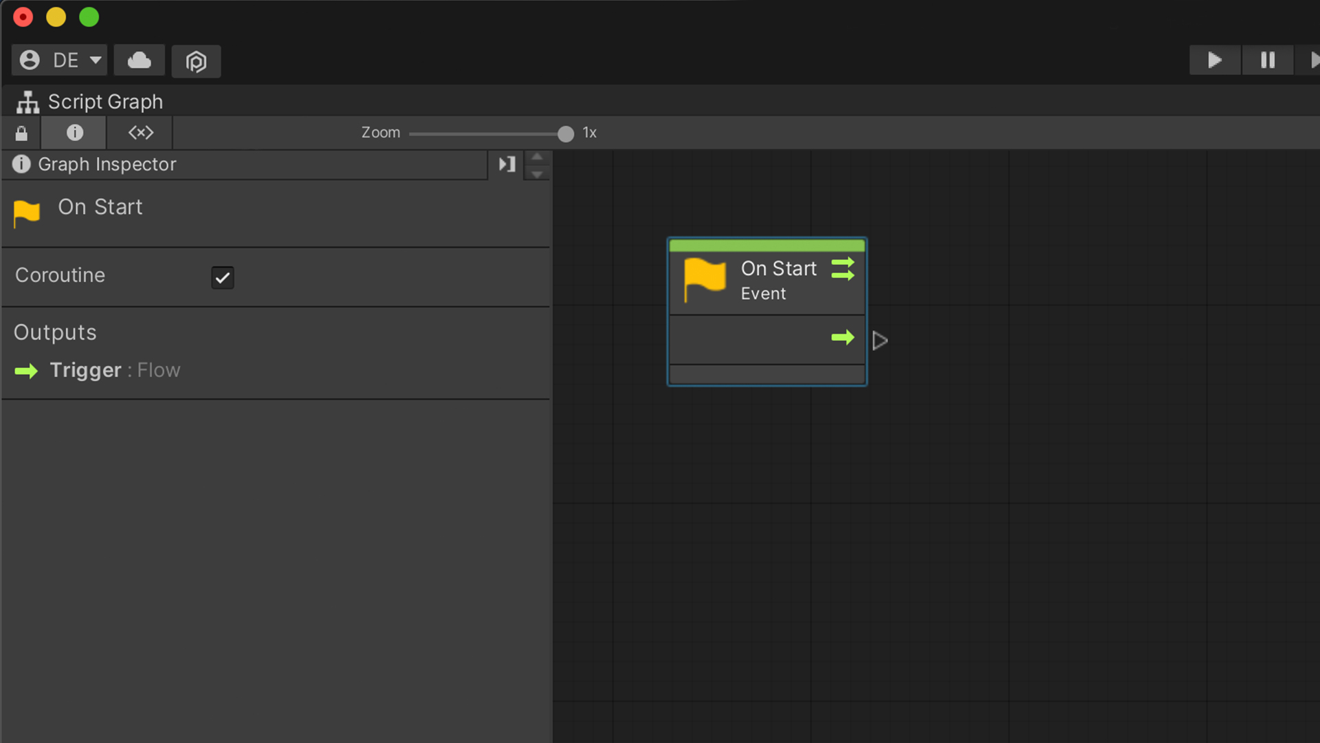 Unity Visual Scripting – On Start node with Coroutine