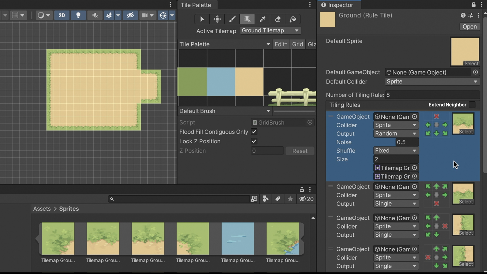 Tile Rule settings