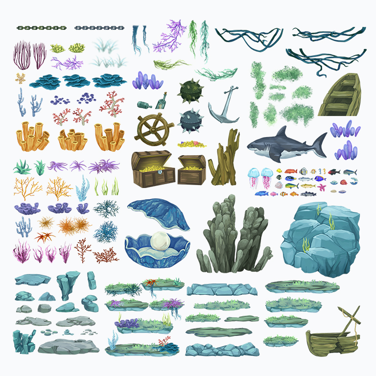 Underwater Pack – Game Assets Sprites